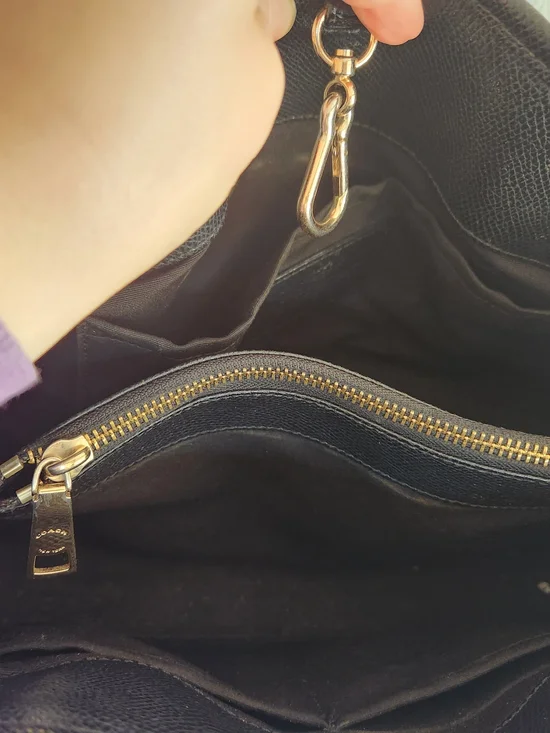 Coach Margot Satchel Bag Dual Tone Hardware Black Leather 12x9x5 - Picture 8 of 10